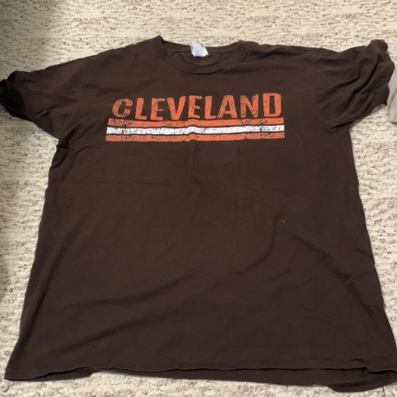 Brown and Orange Cleveland Tee - Picture 1 of 3